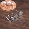S925 Sterling Silver Flat Head Stud Earrings Pearl DIY Jewelry Accessories
