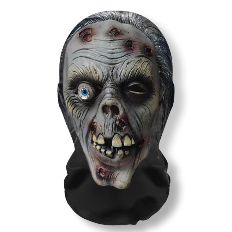 Maska 3D Halloween Duch Twarz Kominiarka Pełnotwarzowa Elastyczna Siateczka Oddychająca Nakrycie Głowy Zombie Impreza Horror Halloween Cosplay Rekwizyty
