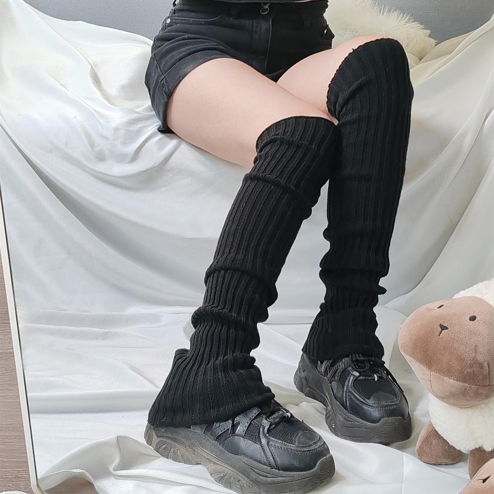 70/50/40Cm Knitted Lolita Leg Warmers Women Winter Sweet Fashion Match Bare Legs Long Socks College Style Lengthened Stockings