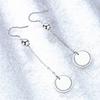 925 Sterling Silver Stylish Simple Round Tassel Earrings Birthday Party Anniversary Gift Daily Commuter