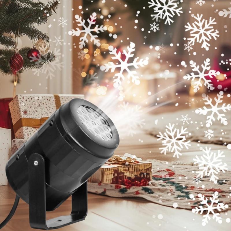Christmas Snowflake Projector Lights Outdoor IP65 Waterproof Christmas Projector Light Projection for Party Wall Window Decor