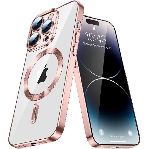 iPhone 16 Pro Max Magnetic Compatible Phone Case Magsafe Clear [Never Yellow] Camera lens protective film ultra-thin shockproof TPU Protective case