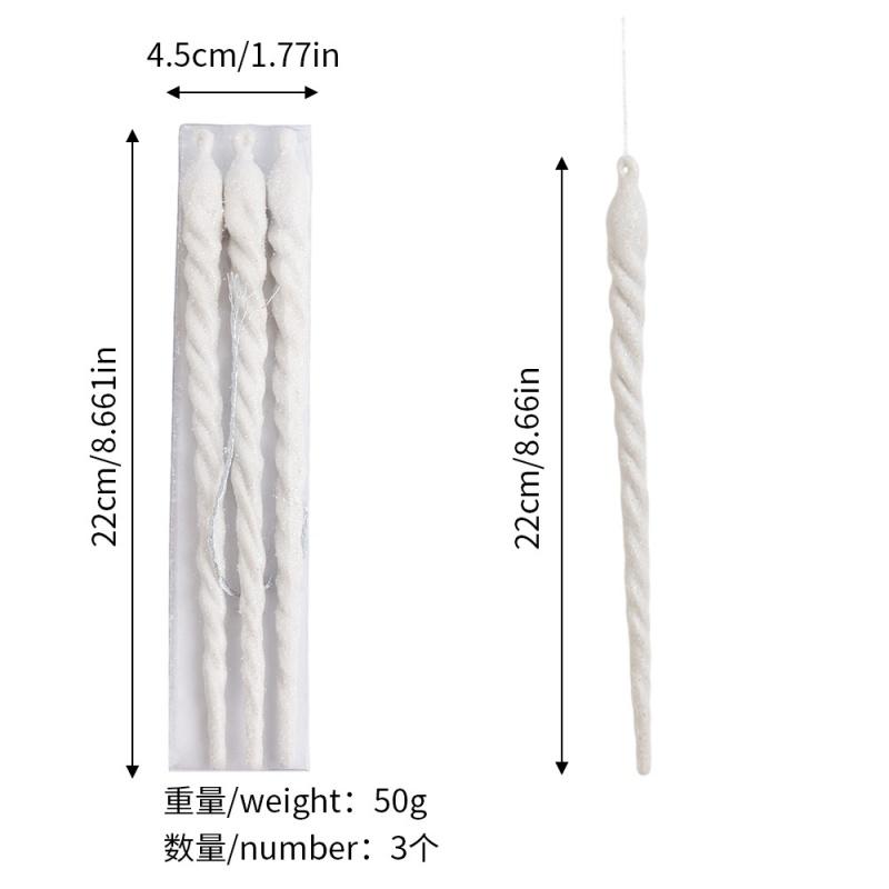 Weiße glitzernde Schneeflocken Weihnachtsdekoration Weihnachtsbaumhänger Elch-Ornamente Neujahrsgeschenke 2025 Party Heim Zimmer Statue Dekor