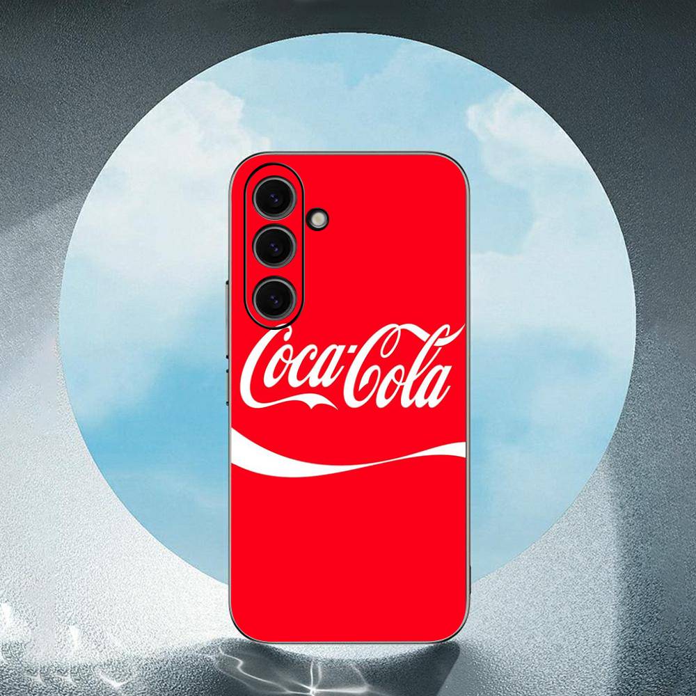 Coca Coke Custom Luxury Black Phone Case For Samsung Galaxy S23 S24 S25 Ultra S22 Plus S21