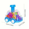 Exciting transparent gear-driven racing car toy for kids - durable, safe and shatter-resistant - perfect educational puzzle game for boys aged 3-6