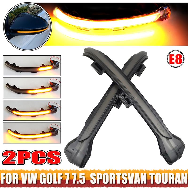 Dynamic Turn Signal Led Rearview Mirror Indicator Light For-Vw Golf Mk7 7.5 7 Gti R Gtd