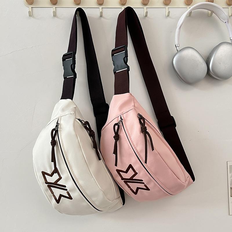 Women's Breast Bag Versatile Fashion Couple Mobile Phone Fanny Pack Men's Cool Large Capacity Sports and Leisure Messenger Bag