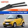 For Smart ForTwo 450 1998-2007 Wiper Front Wiper Blades Windshield Windscreen Window Car Rain Brushes 21"+21"
