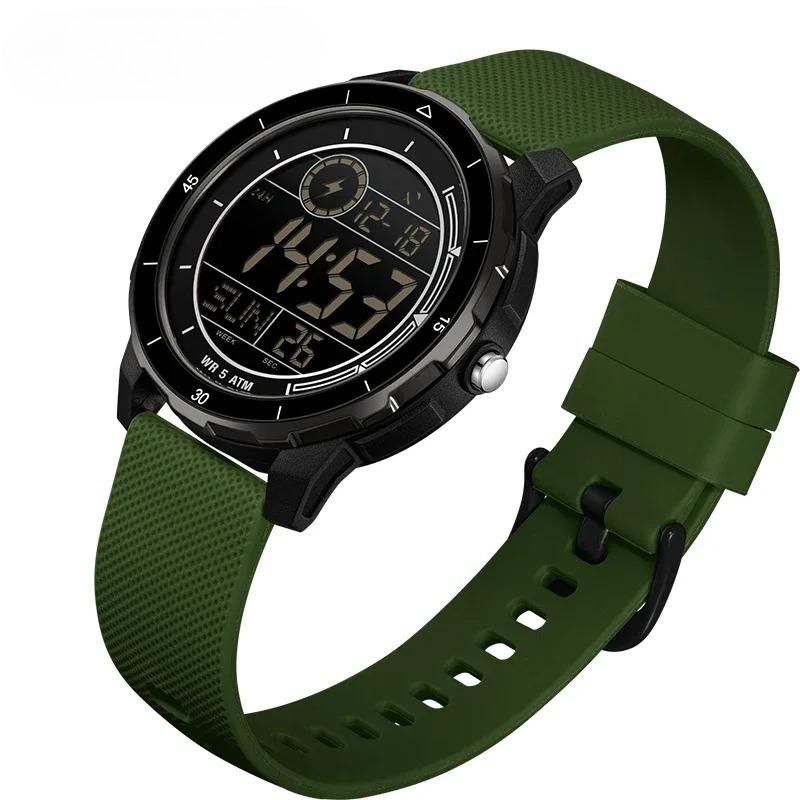 Top Brand Luxury Men's Sports Electronic Watch Student Outdoor Multi functional LED Analog Digital Wristwatch Alarm Clock