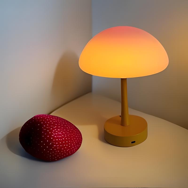 Cream Style Eye-Protection Mushroom Table Lamp - Creative Bedside Atmosphere Decor
