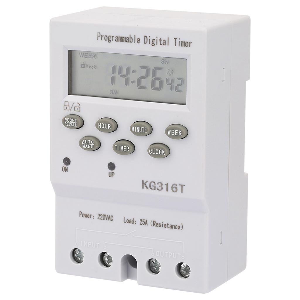 KG316T 220V Microcomputer Time Control Switch Programmable Automatic Digital Timer Switch