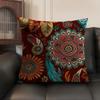 Bohemian Style Cushion Cover Natural Linen Organic Fabric Double-Sided Printing Sofa Home Decor Gift Pillow Case