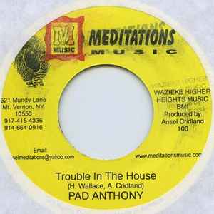 

7inch Record PAD ANTHONY / RADCLIFFE DOUGIE BR - Trouble In The House / No Money 101 Meditations Mus 2006 Jamaica Reggae, Ska & Dub Used