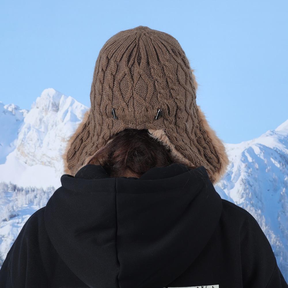 New Autumn and Winter Lei Feng Hat for Women Outdoor Skiing Windproof Cycling Cold Warm Ear Protection Pilot Versatile Hat