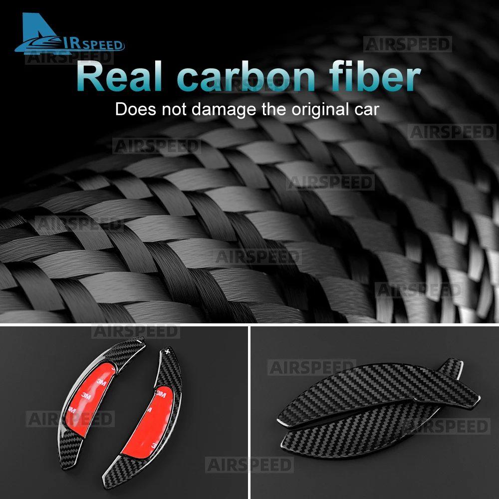 Real Hard Carbon Fiber For Abarth 595 695 2012-2019 2020 2021 2022 2023 2024 Car Steering Wheel Shift Paddle Gear DSG Extension