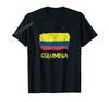ZX More Design Columbia Flag Heartbeat Columbian Pride National Day TShirt For Men Women T Shirt Hip Hop Tops Cotton Tees