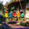 Bird Hanging Window Decor Sun Catcher Acrylic Colorful Animal Art Charm Accessories Bird Figurines Home Decor For Window Wall