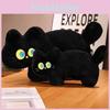 Cute And Soft Black Cat Long Pillow For Girls Plush Toy Kitty Doll Bed Headrest Gift