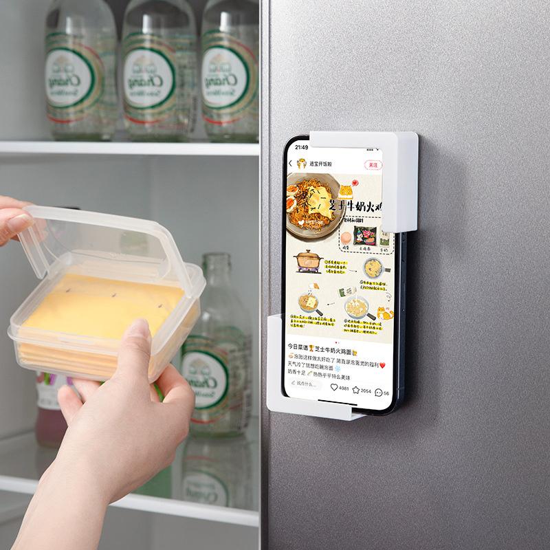 Multifunktionaler Wandmontierter Handyhalter Tablet-Lade-Ständer Halter Notiz-Brillenhalter Für Küche Bett Büro Wohnzimmer