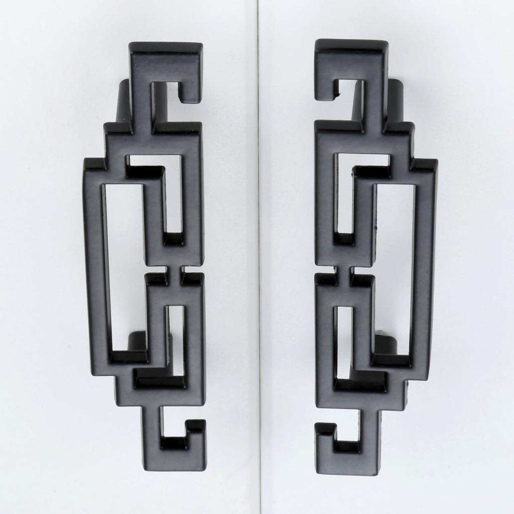 DRELD Gold/Black Dresser Pulls Drawer Furniture Handle Knob Kitchen Cabinet Pulls Door Handles Knobs Cupboard Handle 64/96/128MM