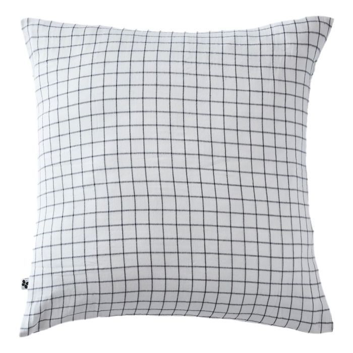 Pillowcase Woven-dyed Small Squares Deco "Gaïa Mix" 60 X 60 Cm &; 50 X 70 Cm "Cotton Gauze" - Gaïa Mix Chantilly - 60 X 60 C