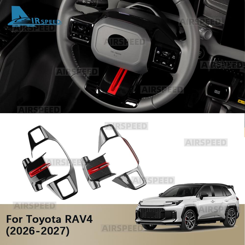 Premium Steering Wheel Decoration Frame For Toyota RAV4 2026-2027 Car Interior Accessories Kit Universal LHD RHD