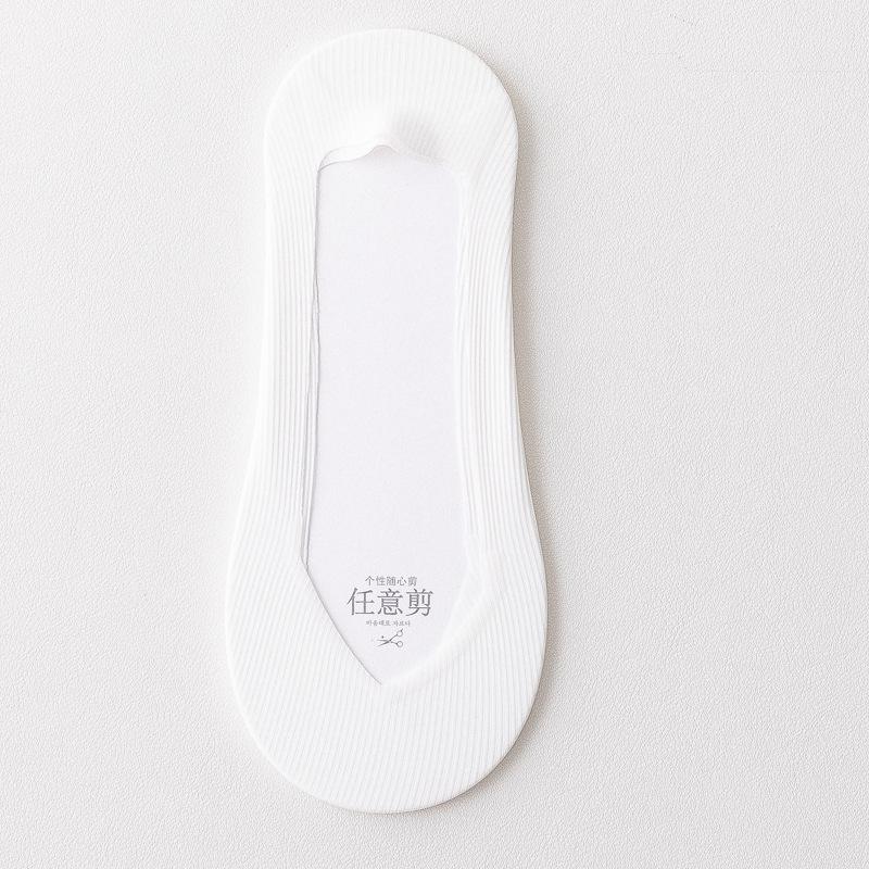 

Носки, Женские, Тонкие носки-лодочки, С мелким вырезом, Невидимые женские носки, Влагоотводящие, Защищающие от запаха, Нескользящие one size белый