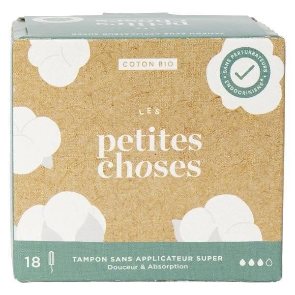 Tampons - LES PETITES CHOSES - Flux Super - Coton Bio - Hypoallergénique - 18 Unités