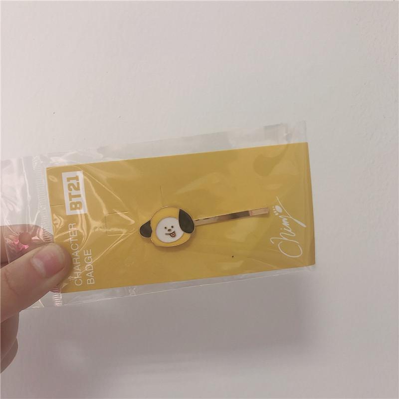 Kpop BT21 BTS Hair Clips Korean Stars Hairpin Girl Barrettes Hair