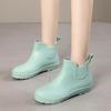 Women's Waterproof Cotton Velvet Rain Boots, Size 34, Non-Slip Short Rubber Boots for Small Feet