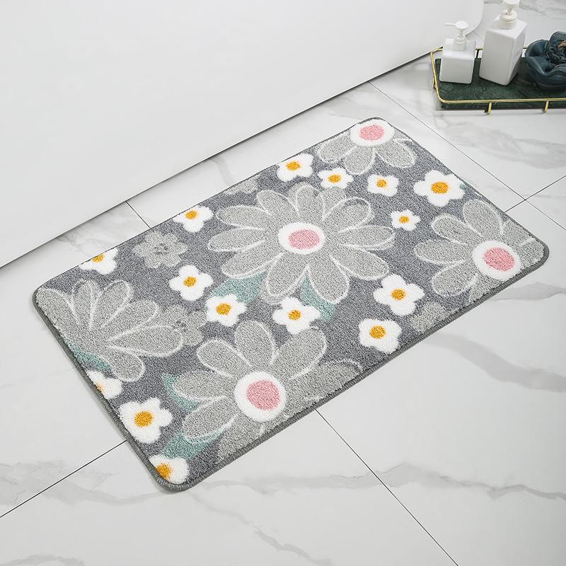 Mata podłogowa do łazienki druk atramentowy z mikrofibry łazienka chłonna mata do stóp wycieraczka do butów do sypialni mata antypoślizgowa uciekający dywan