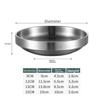 New 304 Stainless Steel Dish Plate Kitchen Flat Bottom Seasoning Bowl Thickened Dinner Plate Restaurant Tableware