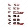 ABS 3D Car Trunk Bicolor letters Logo Badge Decals Sticker For C43 C63 C63S Emblem W204 W205 W206 Series