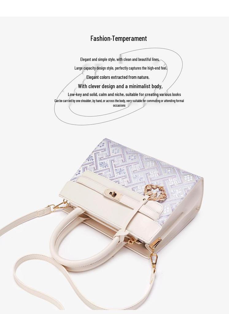 Guangxi Zhuang Brocade Heritage Women's Large-Capacity Handbag 2026—High-End Shoulder & Crossbody Bag