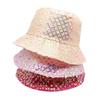 Spring Polyester Print Bucket Hat Fisherman Hat Outdoor Travel Sun Cap for Girl and Women 178