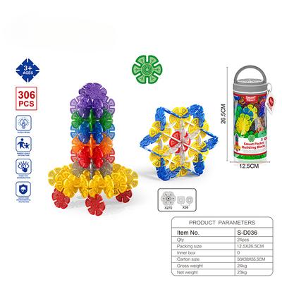 Polygonal Snowflake Shape PP Environmentally Friendly Material Bucket DIY Assembly and Assembly Children's Educational Parent-child Interactive Toys