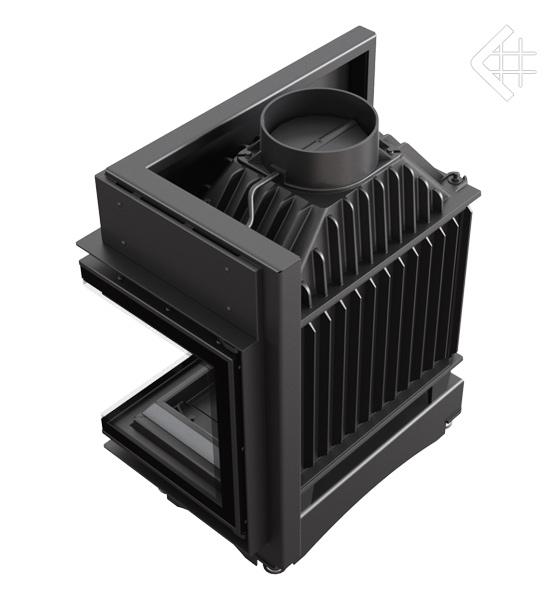 Gusseisenkamin KRATKI MAJA DECO rechts 8 kW Ø 150