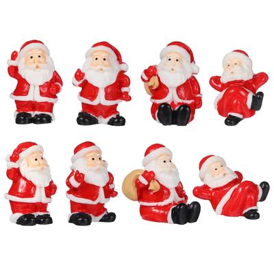 Ledmomo Christmas Miniature Cute Santa Claus Ornamental Christmas Miniature DIY Christmas Santa Figurine 12-Piece Figurine, Statue, Decoration,