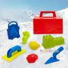 8PCS Beach Sandcastle Building Kit Molds Sand Brick Walls Molds Seaside Game Sand Toy Outdoor Summer Birthday Gift For Toddlers