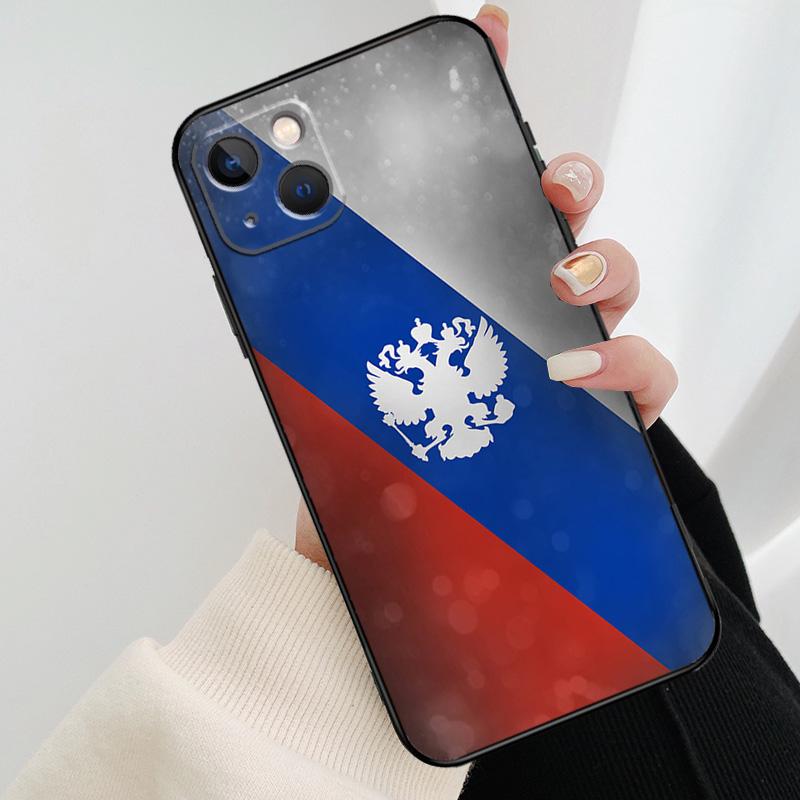Russian Flag Phone Case For iPhone 17 Pro Max 15 14 13 11 12 16 Pro Max Mini 15 16 Plus 16e 17 Air Cover