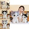 Adorable Doudou Cat Plush Toy For Kids Featuring Soft Grey And Black Colors Perfect Gift For Girls