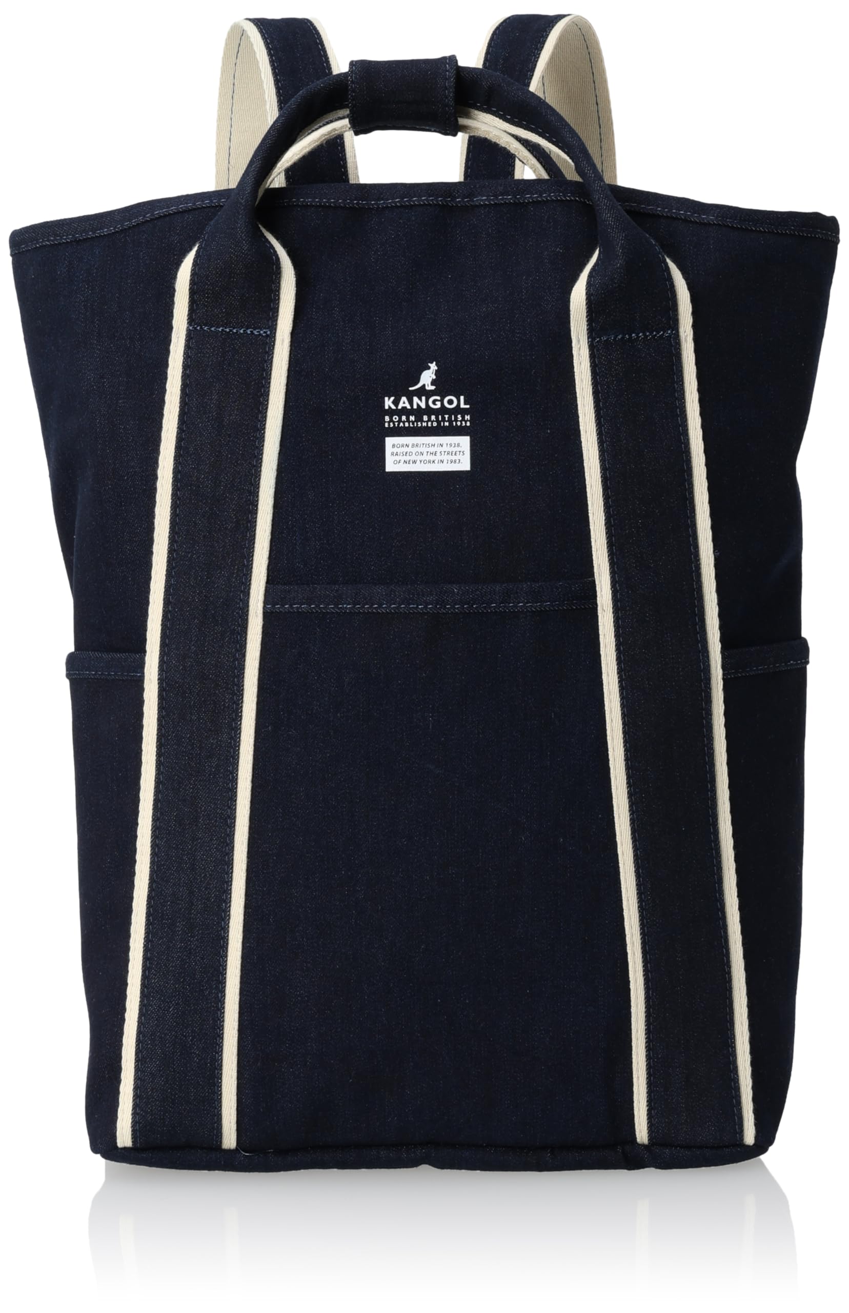 

KANGOL KGC-2 Сумка-тоутРюкзак, 2-в-1, Плотный хлопковый холст, Темно-синий, 250-2193