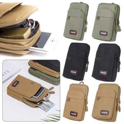 Outdoor Camping Hunting Single/double Layer Phone Pouch Wallet Pocket EDC Molle Bag Waist Purse