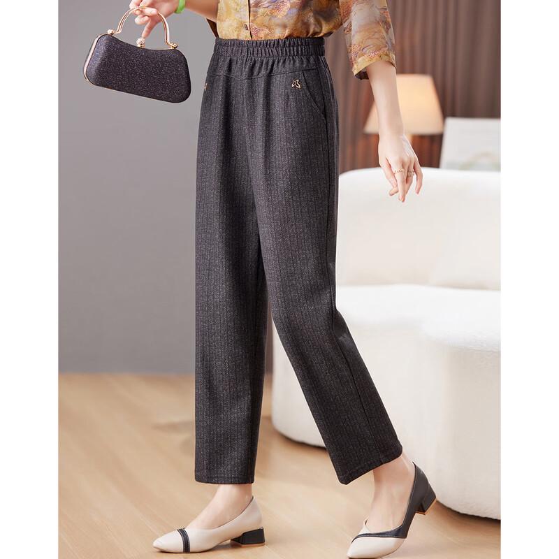 SIFONE Women s Elastic Waist Straight-Leg Trousers 4XL