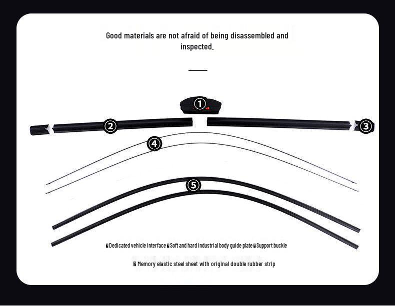 Mazda 6 Silent Frameless Front Wiper Blade with Original Rubber Strip