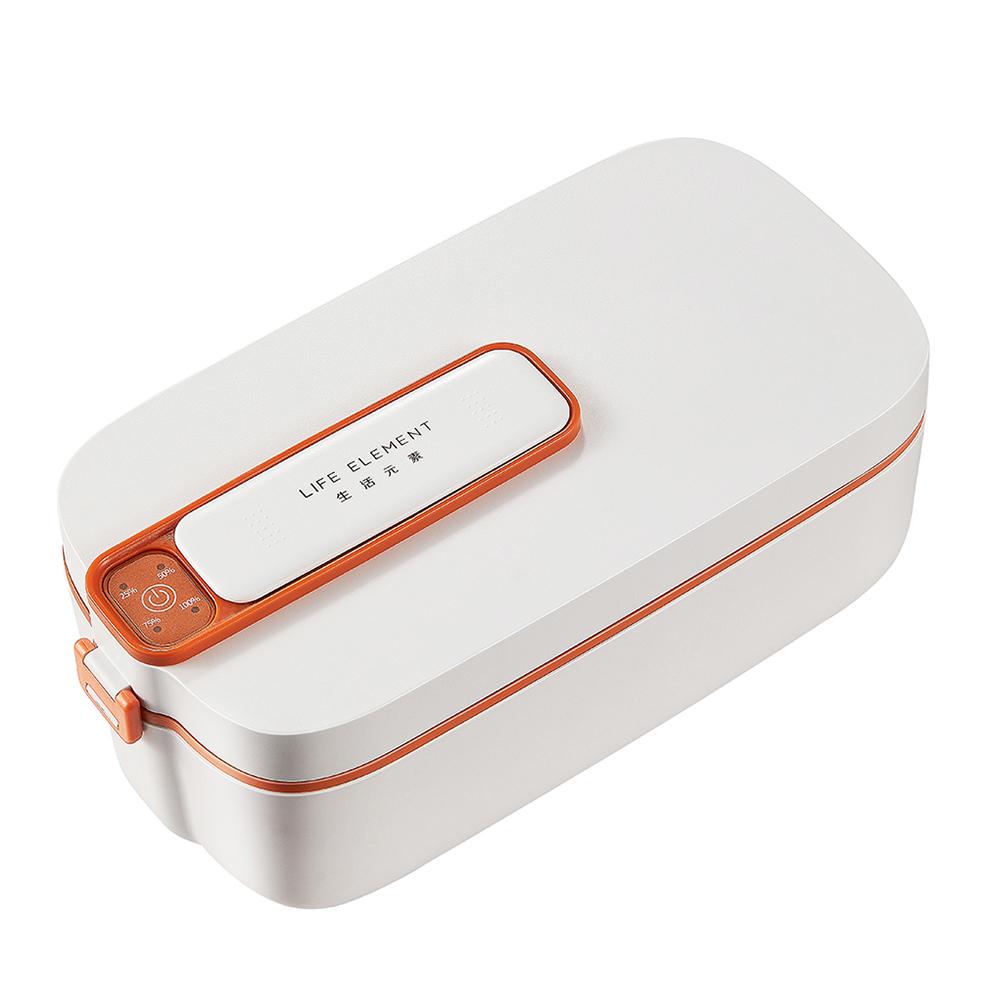 

1.0L беспроводной электрический ланч-бокс безводный нагревательный контейнер для еды портативный подогреватель пищи из нержавеющей стали Bento Box 2200mAh AU белый