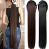 80CM Super Long Straingt Drastring Ponytail Synthetic Hair Extensions Black Brown Pony Tail Heat Resistant Fiber