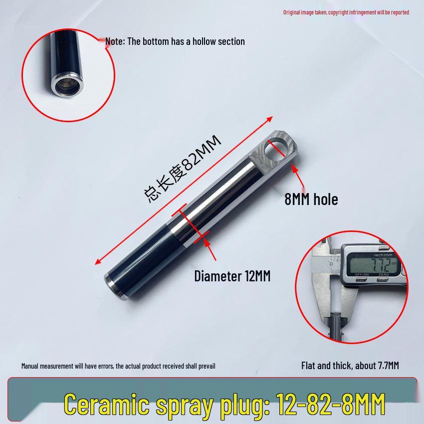 Universal High-Pressure Car Washer Pump: 1812 Plunger Piston Rod with Black Spray Porcelain Plunger & White Ceramic Tube