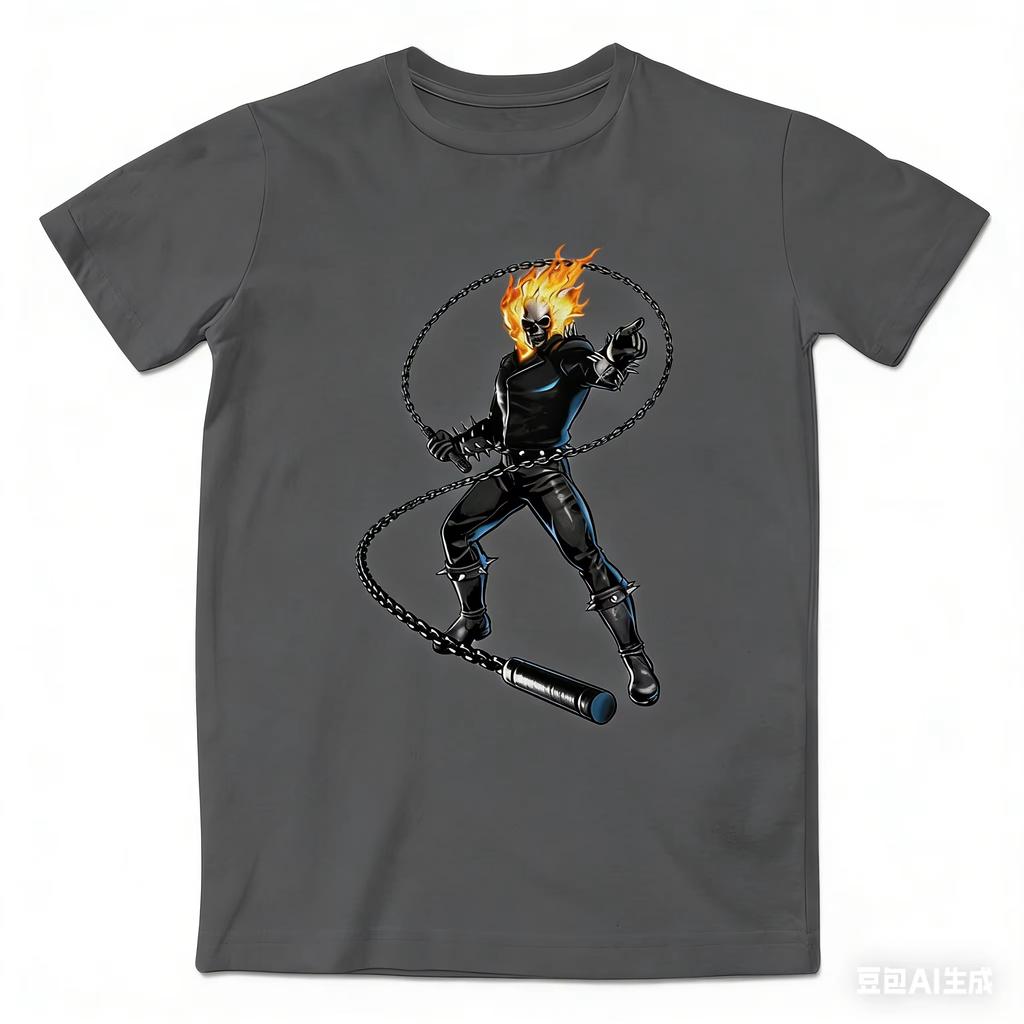 2026 new Marvel Ghost Rider Print TShirt Men Women Casual Cotton Short Sleeve Tee Superhero Fan Apparel High quality