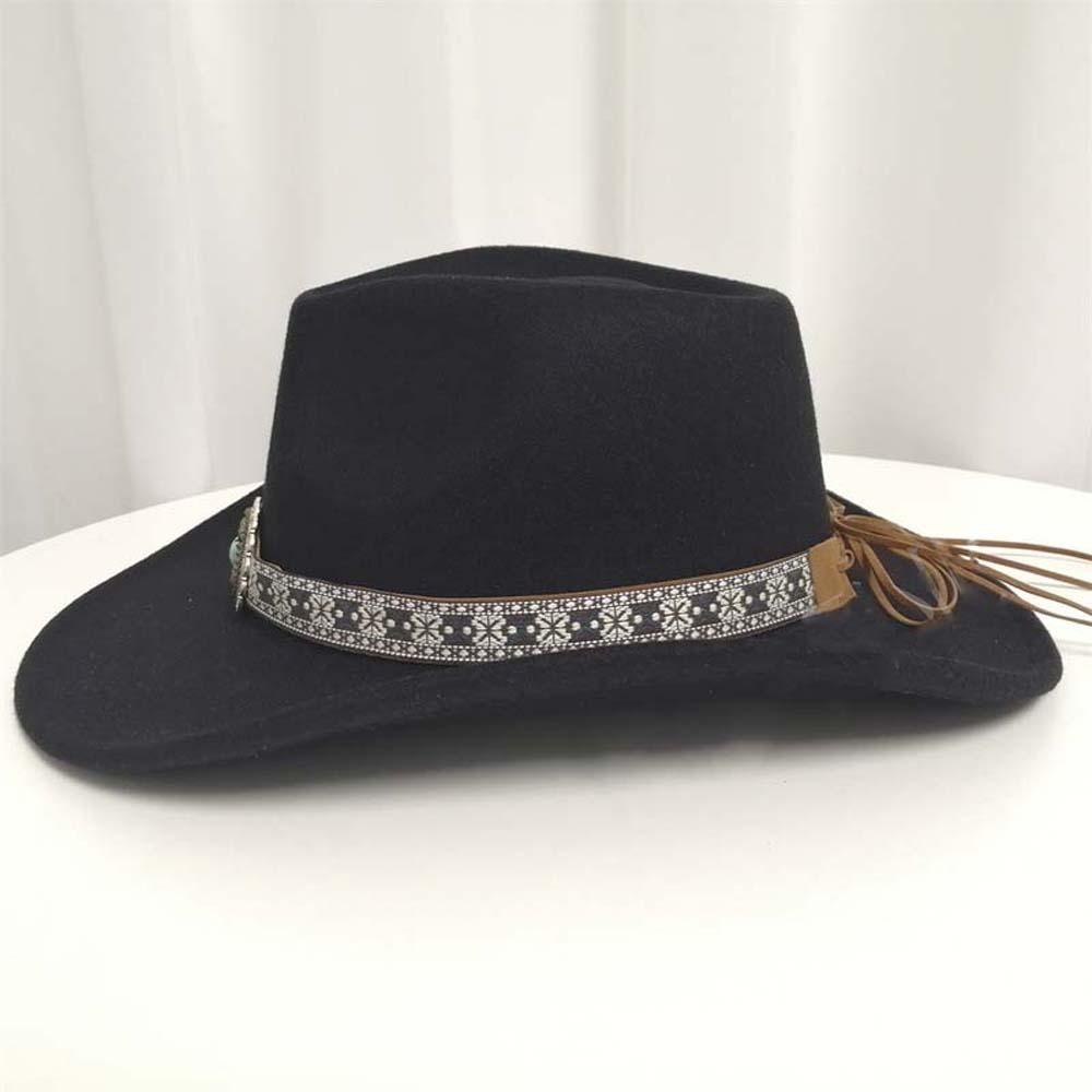 Cotton Sun Protection Knight Hat Wide Brim Cowgirls Visor Cap Adjustable Tibetan Hat  Men